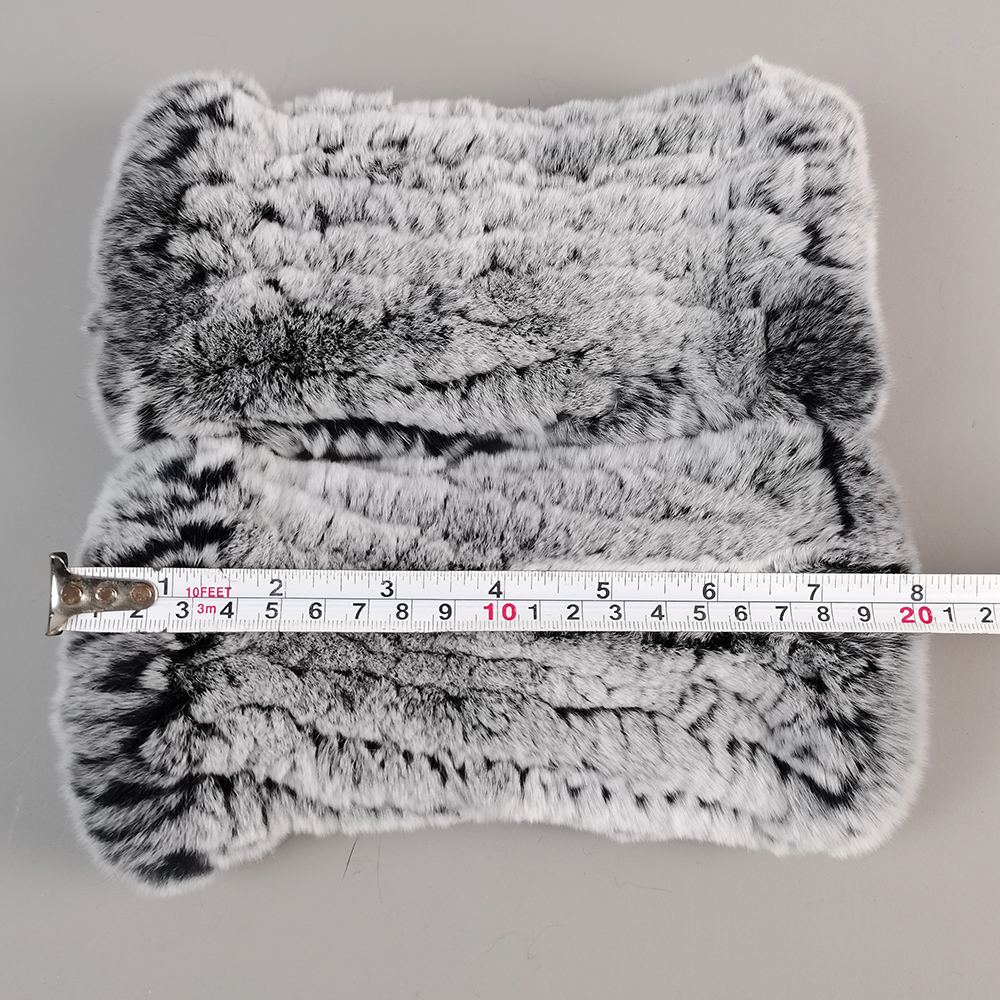Nouvelles femmes 100% véritable tricoté Rex fourrure de lapin mitaines hiver chaud dame vraie fourrure sans doigts gants à la main tricot fourrure mitaine