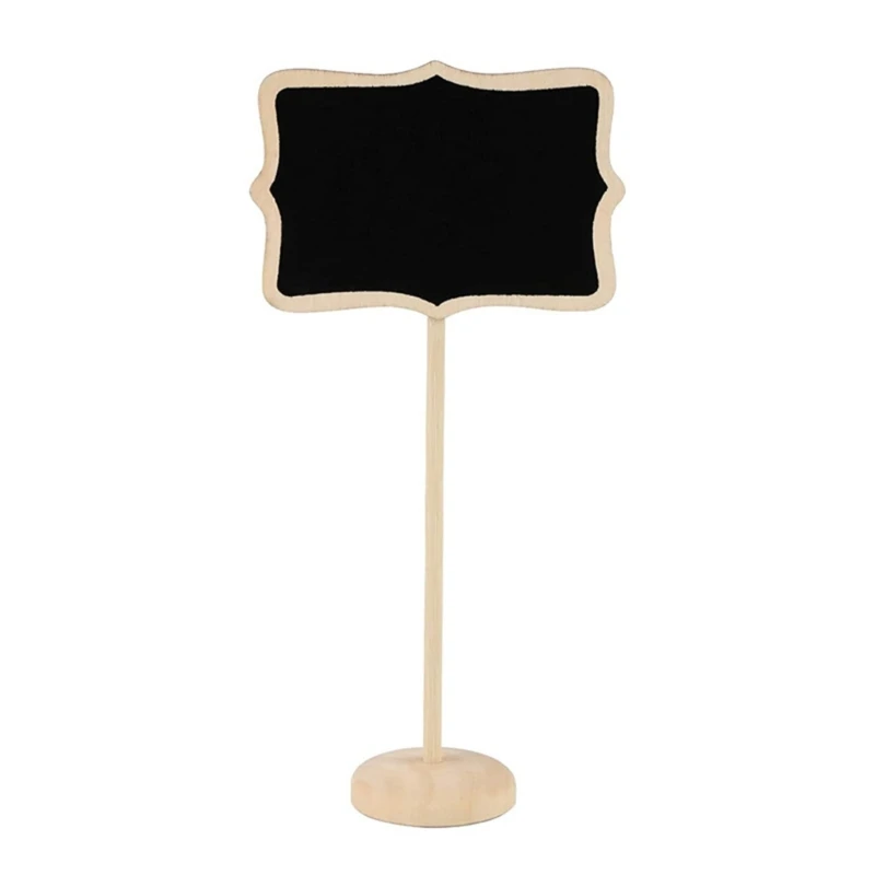 20x/Set Wooden Chalkboard Signs with Easel Stand for Food Labels Table Numbers Office Reminders Party Small Blackboards