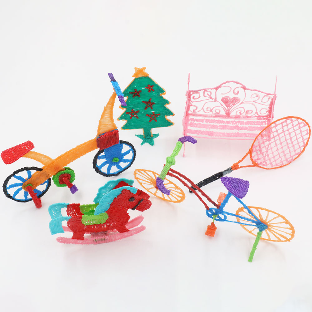Stylo d'impression 3D avec écran LCD pour enfants, peinture tridimensionnelle bricolage, jouets pour enfants, adaptateur secteur, filament PLA de 2025 m, cadeau, nouveau, 200