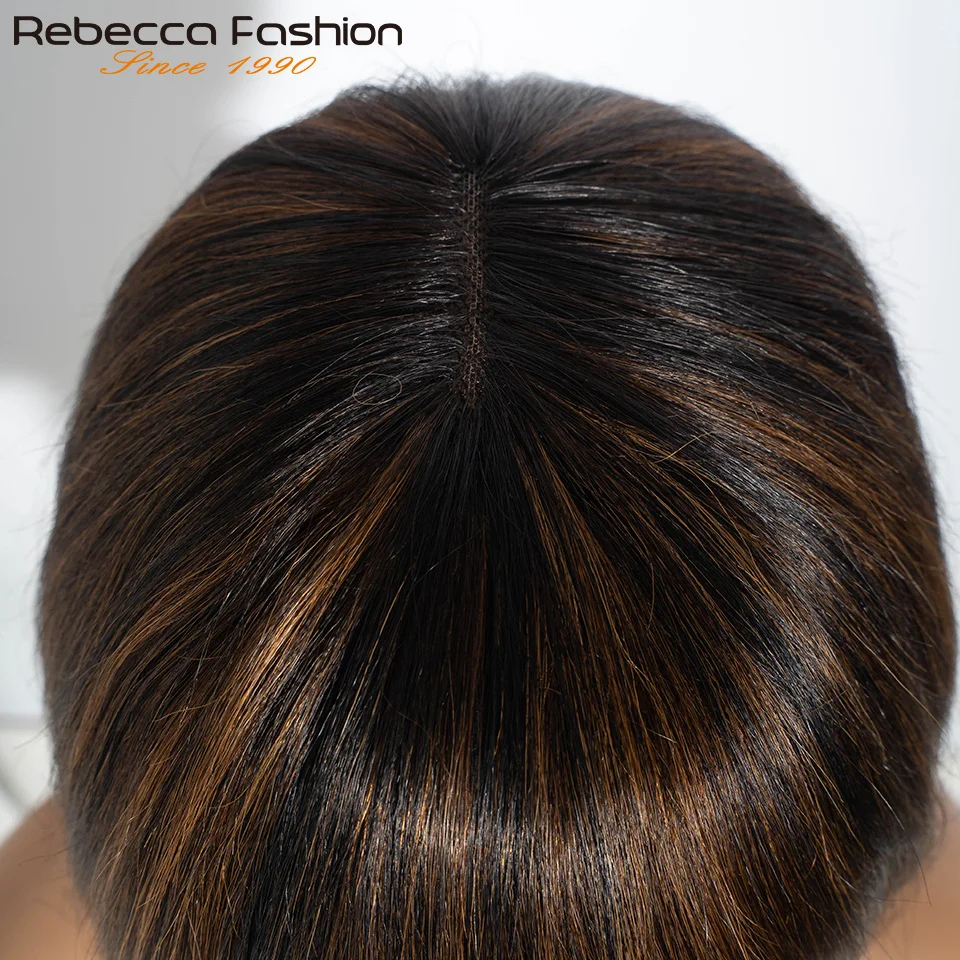 Destaque loira curto bob 3x1 laço sem cola peruca de cabelo humano pronto para ir brasileiro p1b/30 em linha reta bob osso com franja para mulher