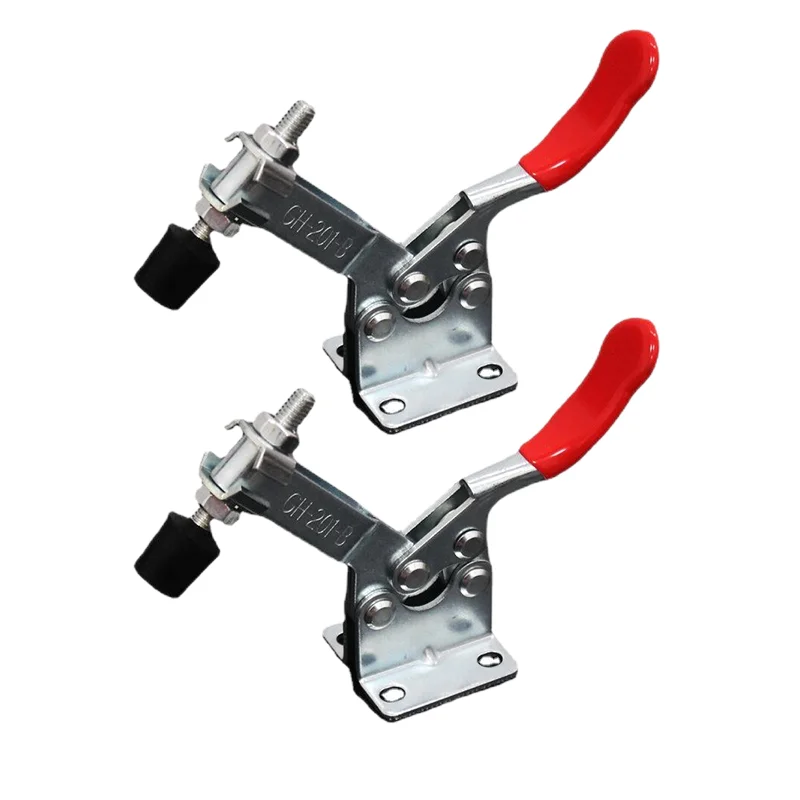 2/4PCS GH-201B Quick Release Toggle Clamp 100kg Horizontale Verriegelung Hebel Verschluss Holzbearbeitung Fix Clip Werkzeug hand Werkzeug