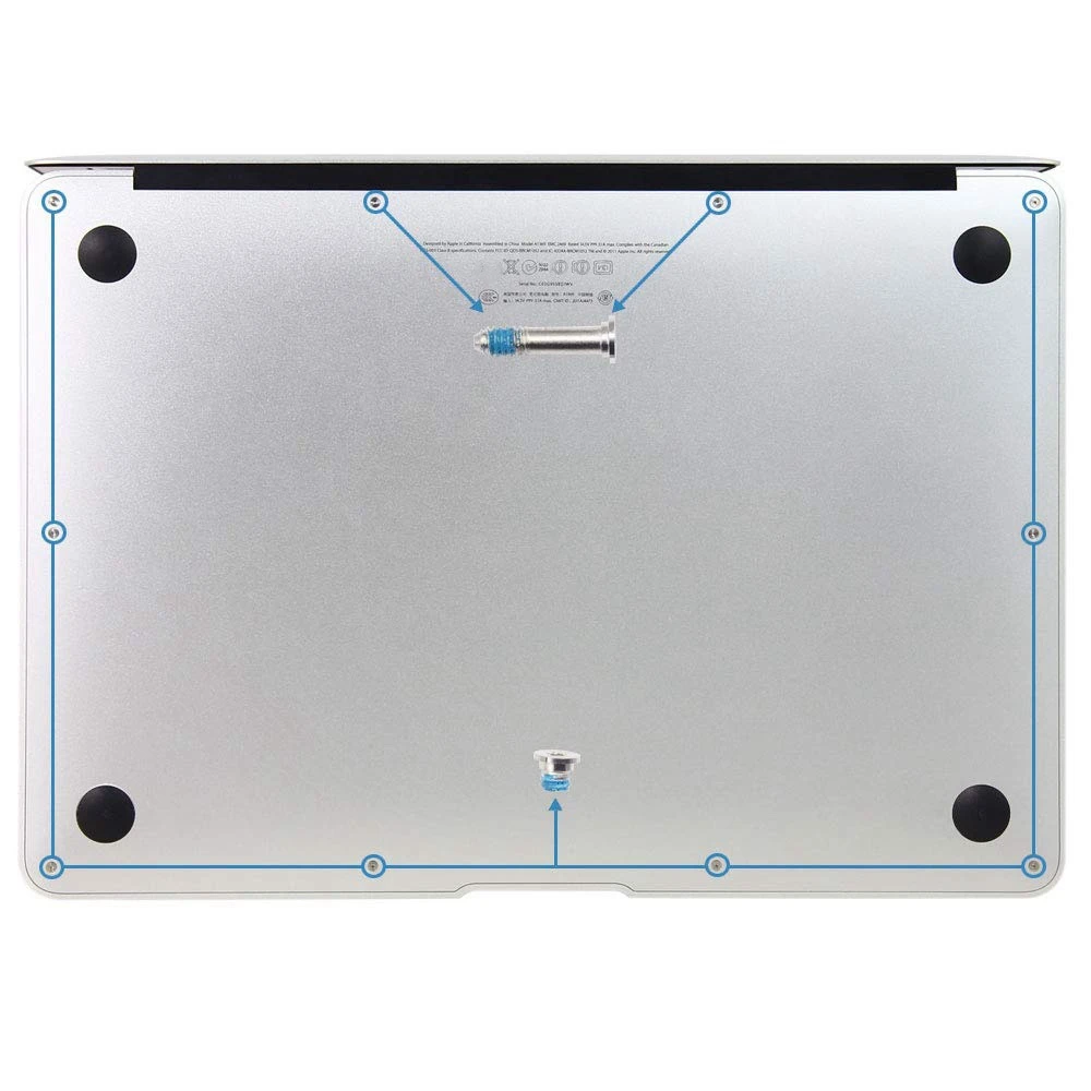 10 zestawów/partia dolne śruby śruba dla Macbook Air 11 cali 13 cali A1369 A1370 A1465 A1466 dolne śruby obudowy