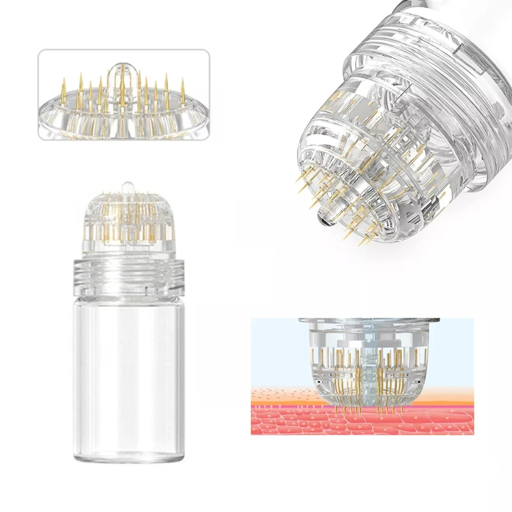 20pins Micro Titanium Naald 0,25 mm Huidverzorgingsfles Herbruikbaar