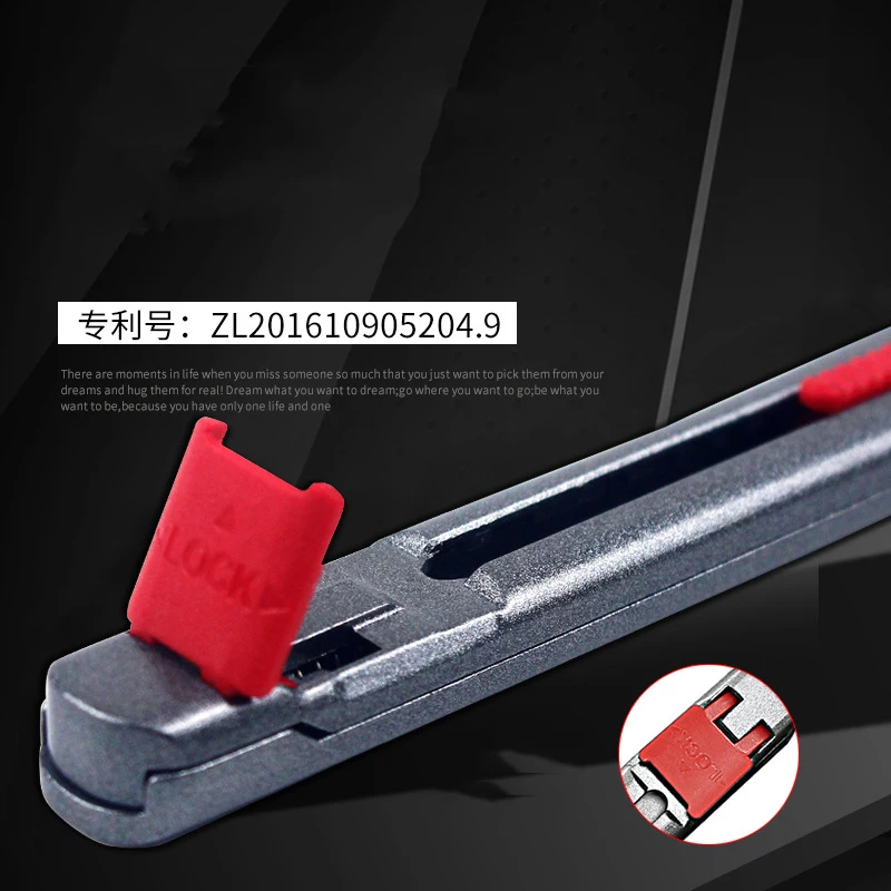 มีดยูทิลิตี้โลหะผสมสังกะสีคุณภาพได้รับการดูแลทางการ 30 °   Art Craft Box Cutter Lockingเครื่องเขียนของโรงเรียน เครื่องมือ cuchillo