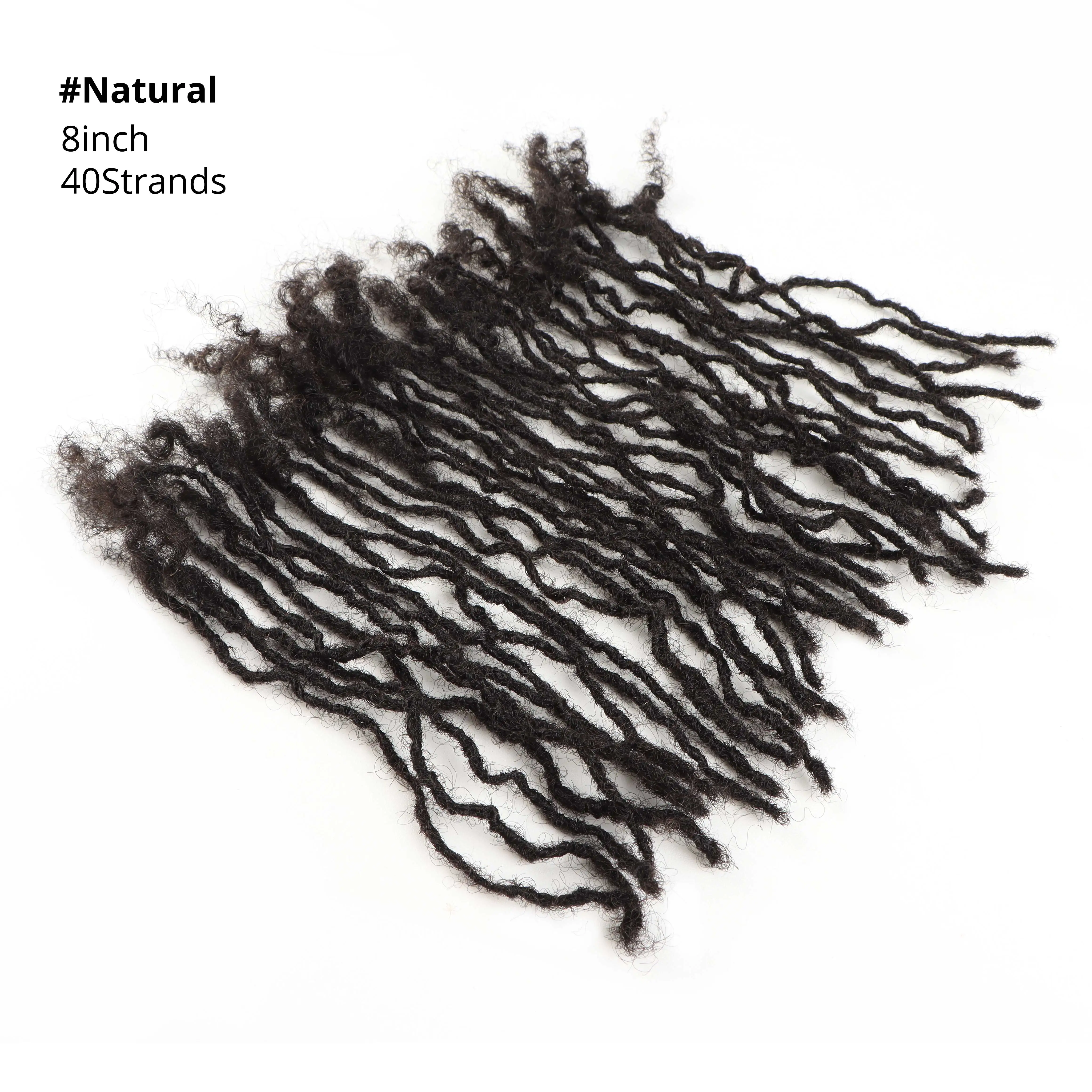 AHVAST interlocs น้องสาวล็อคส่วนขยาย 0.2 ซม.ความกว้าง locs ผมมนุษย์ 100% นุ่ม locs สําหรับโครเชต์