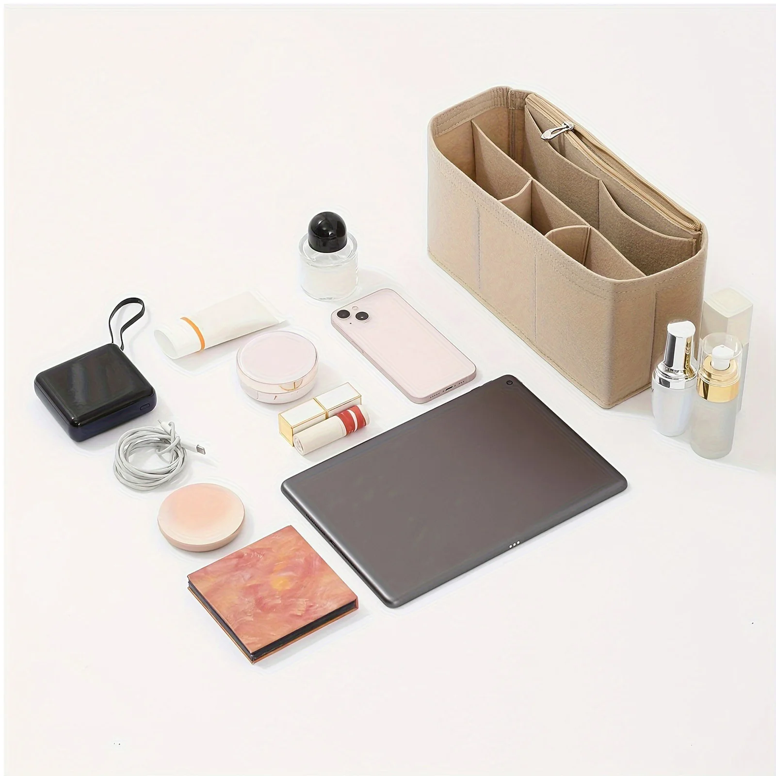 Filz-Geldbörsen-Organizer, Handtaschen-Tragetaschenformer, Insert Liner Shaper Bag in Taschen für Liz Visetos Speedy Neverful