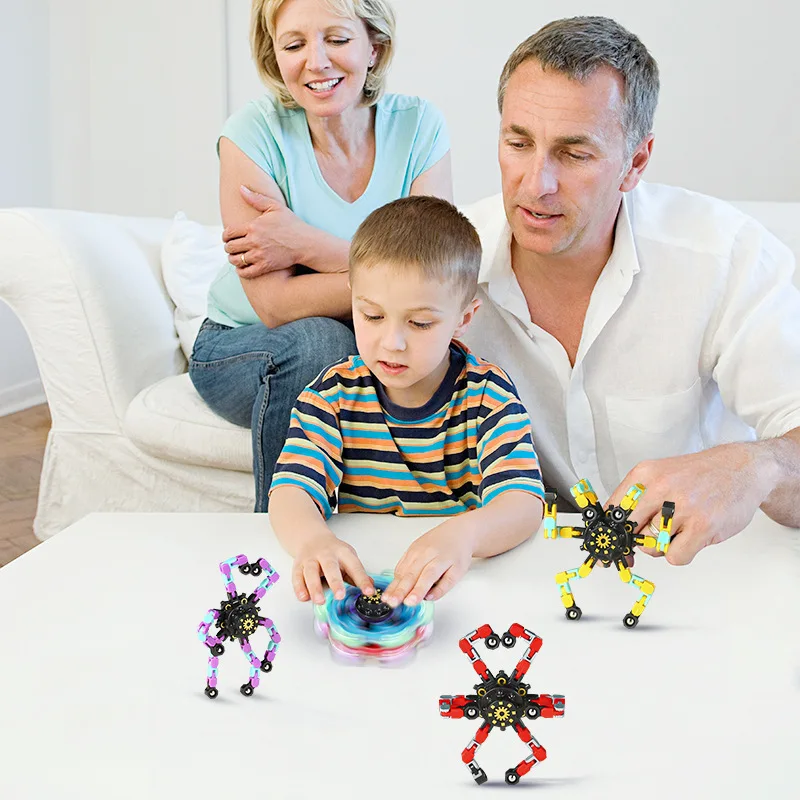เรืองแสง Fidget Spinners ความเครียดบรรเทา Sensory ของเล่นสําหรับชายและหญิงปลายนิ้ว Gyros สําหรับ ADHD ออทิสติกสําหรับของขวัญ
