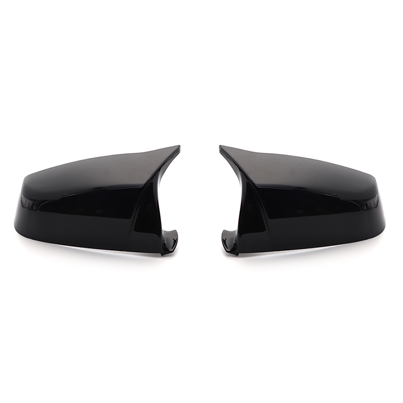 Para bmw 5 6 7 séries e60 e61 e63 e64 f06 f07 f10 f11 f13 F01-F04 padrão de fibra carbono preto asa lateral espelho retrovisor capa tampa