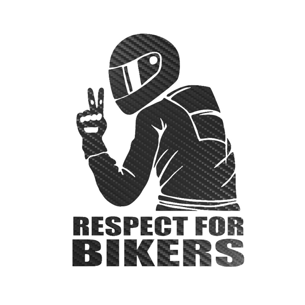 RESPECT for BIKERS Adesivo de carro de motocicleta, adesivos refletivos 3D removíveis, decalques para janela de automóvel, capacete de corrida corporal
