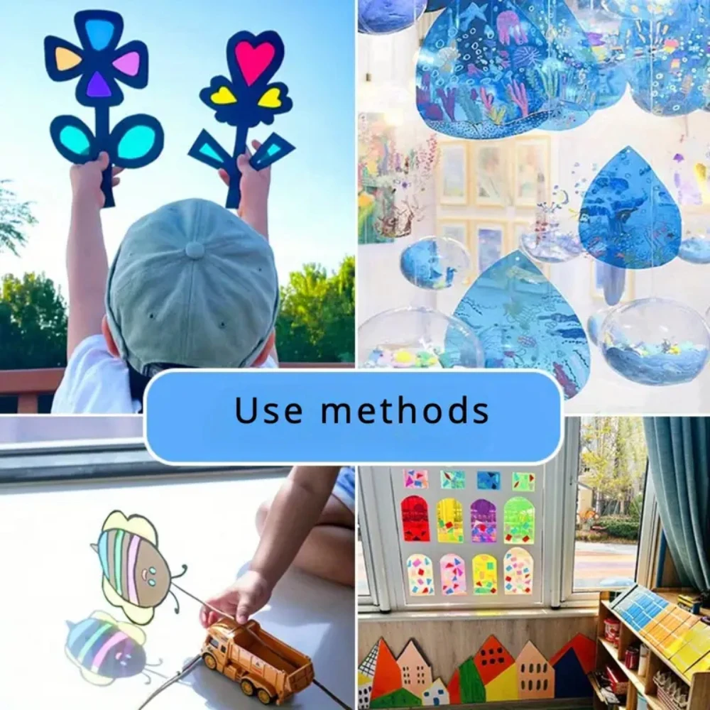 A4 Transparent Colored Plastic Sheet PVC Waterproof Color Filter Sheet 0.3mm Thickness DIY Handmade Material Building Model