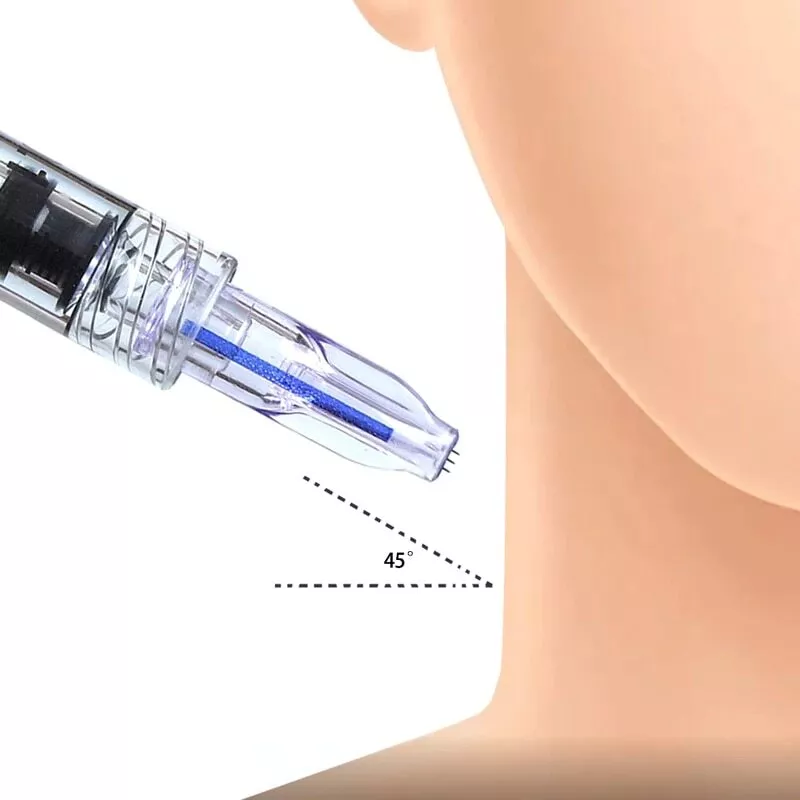 Nano Soft Microneedle 34G 0,6/1,0/1,2/1,5 3 Pins um den Augen Hals Einweg-Einzelverpackte Kristall-Mehrnadel