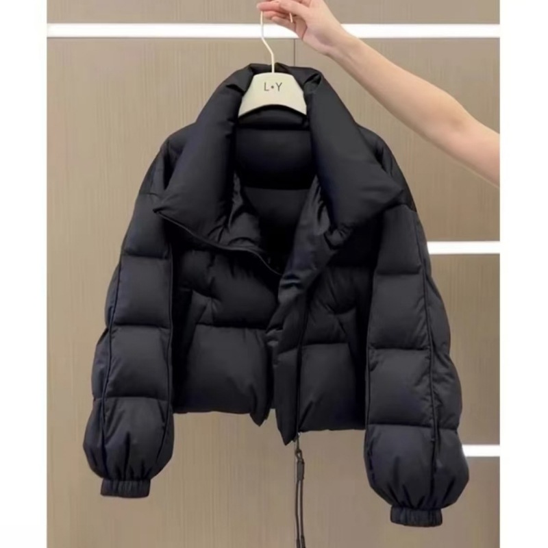 2025 neue Winter Frauen Kurze Daunenjacke Koreanischen Stil Lose Dicke Warme Mantel Mode