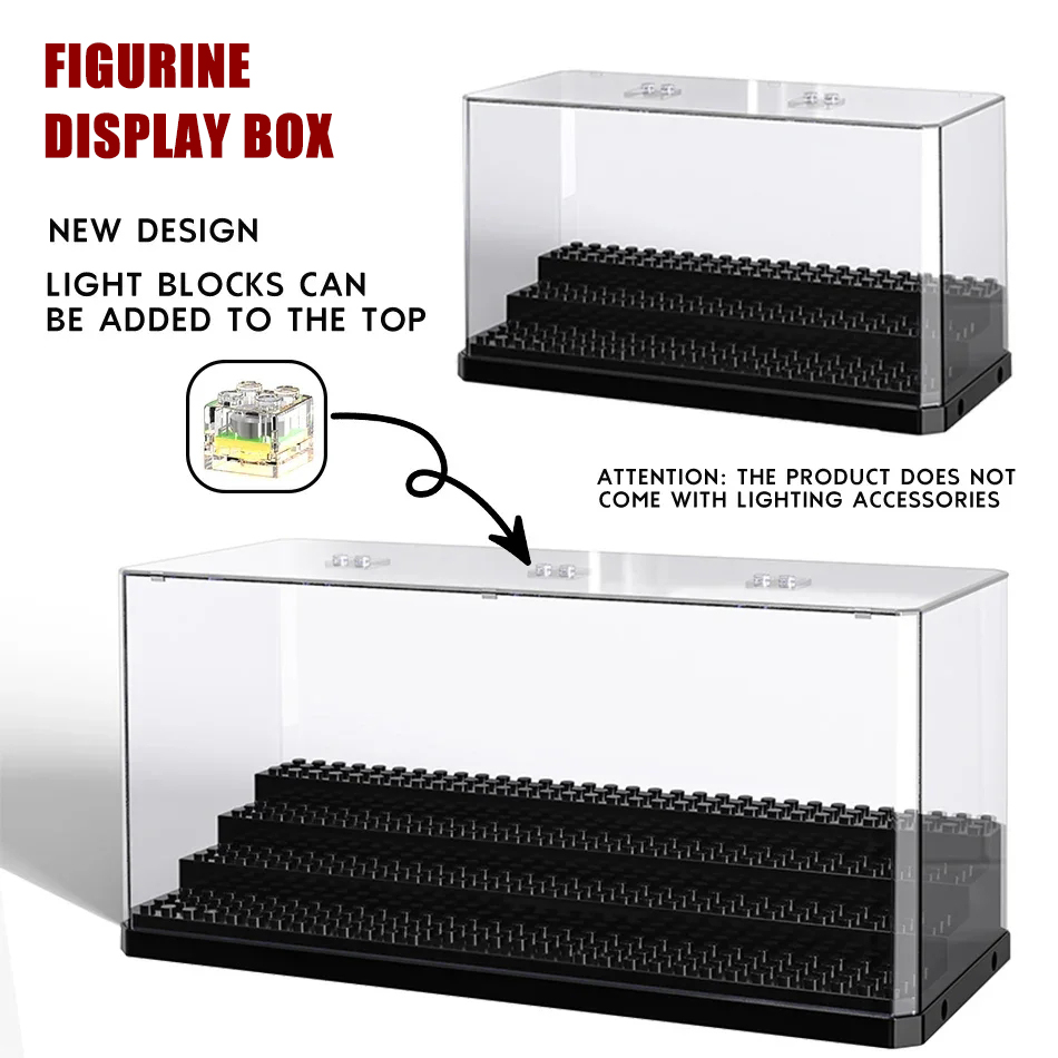 3 ステップ防塵アクリルフィギュア市車モデルコレクションディスプレイボックスビルディングブロック収納プレキシガラスショーケース子供のおもちゃ
