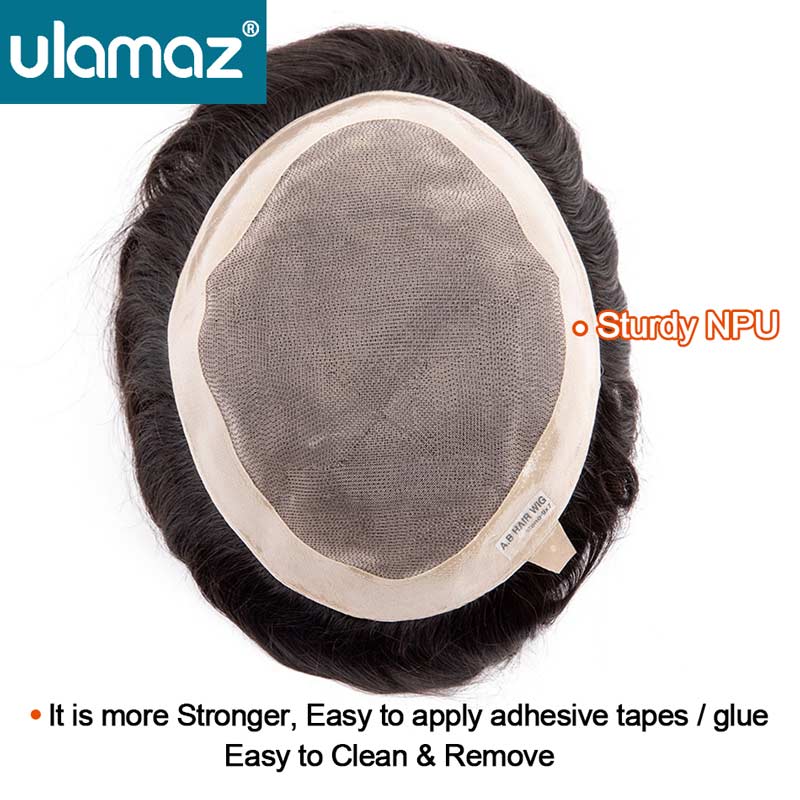 Capillary ชายผม Prosthesis MONO Toupee ผมผู้ชายทนทาน Man วิกผมธรรมชาติวิกผมมนุษย์สําหรับชาย Breathable Mens Hair ระบบ