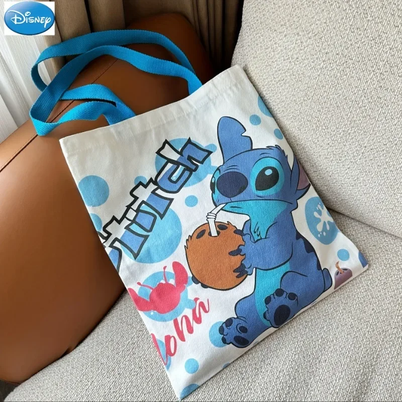Tote Bag met Disney Stitch-print, schoudertas met grote capaciteit, casual dameshandtas voor winkelen op de werk, school