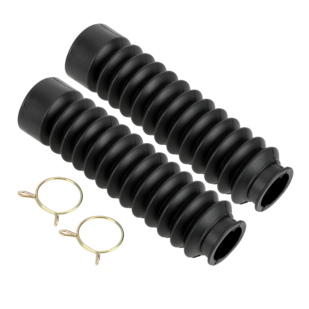 Protetor de manga à prova de poeira para motocicleta, borracha de amortecimento, 2 peças, garfo dianteiro, amortecedor, capa contra poeira, polainas, botas universais