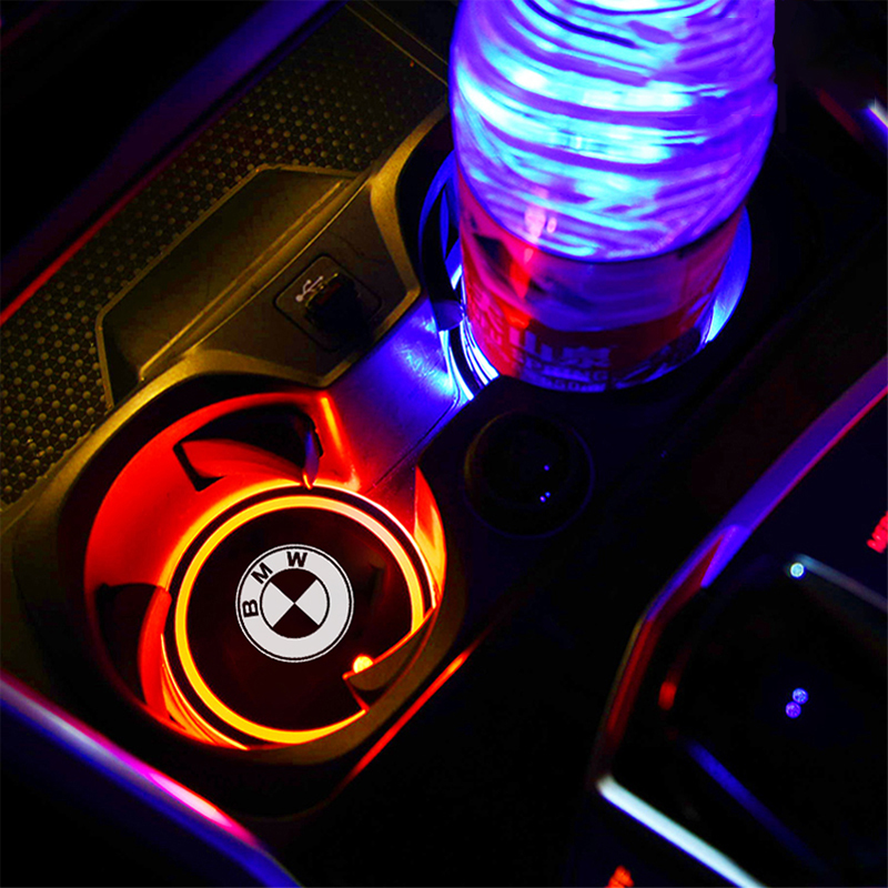 Soporte para vasos LED luminoso para coche, lámparas de posavasos para BMW M E46 E90 E60 F30 E39 F10 F20 E87 E36 F20 E92 1 2 3 5 Series X1 X3 X5 X7