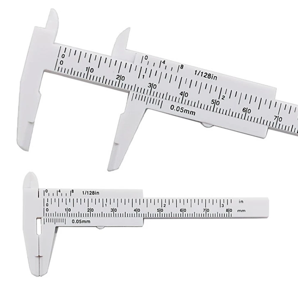 80mm caliper, small plastic sliding vernier caliper, measuring tool, micrometer, manual tool