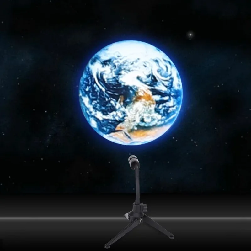 ปลั๊ก USB ในไฟฉาย Lunar Earth 3W ไฟ LED 360 °   หมุนบ้านห้องนอนบรรยากาศสร้างสรรค์ไฟกลางคืนสําหรับเด็ก