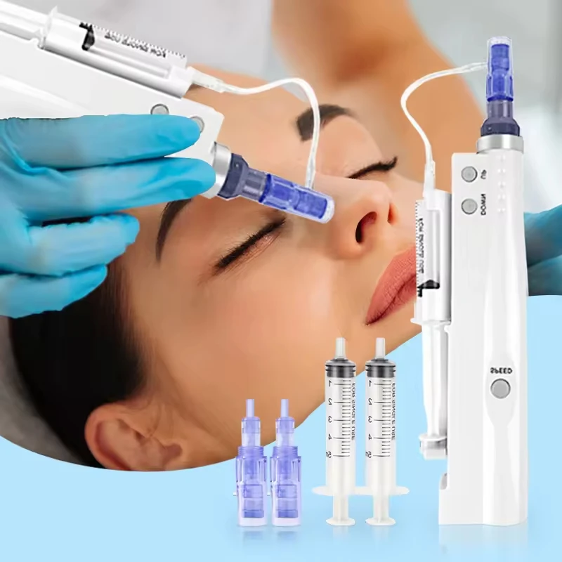 2024 ขายร้อนไฟฟ้าไร้สาย Hydra Injector Microneedle Derma ปากกาสําหรับ Anti Aging