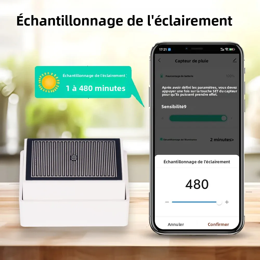 Tuya Zigbee capteur de détection de gouttes de pluie avec détecteur de lumière IPX4 étanche extérieure Support Assistant à domicile Zigbee2mqtt