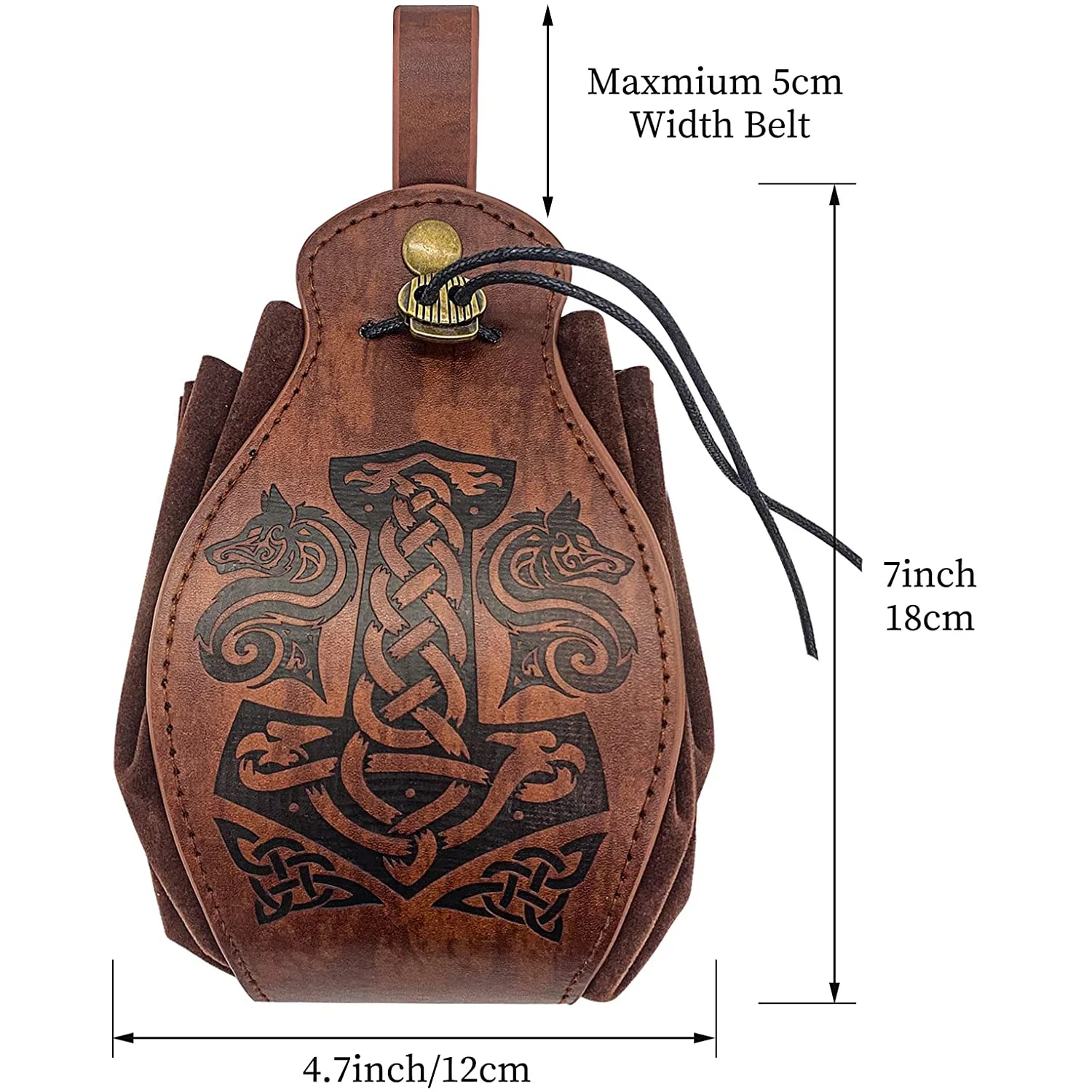 Bolsa de cuero genuino para dados DND, bandeja con 5 diseños celta, bonita bolsa con cordón, D & D, juegos de rol, RPG, Ideas de regalo, monedero