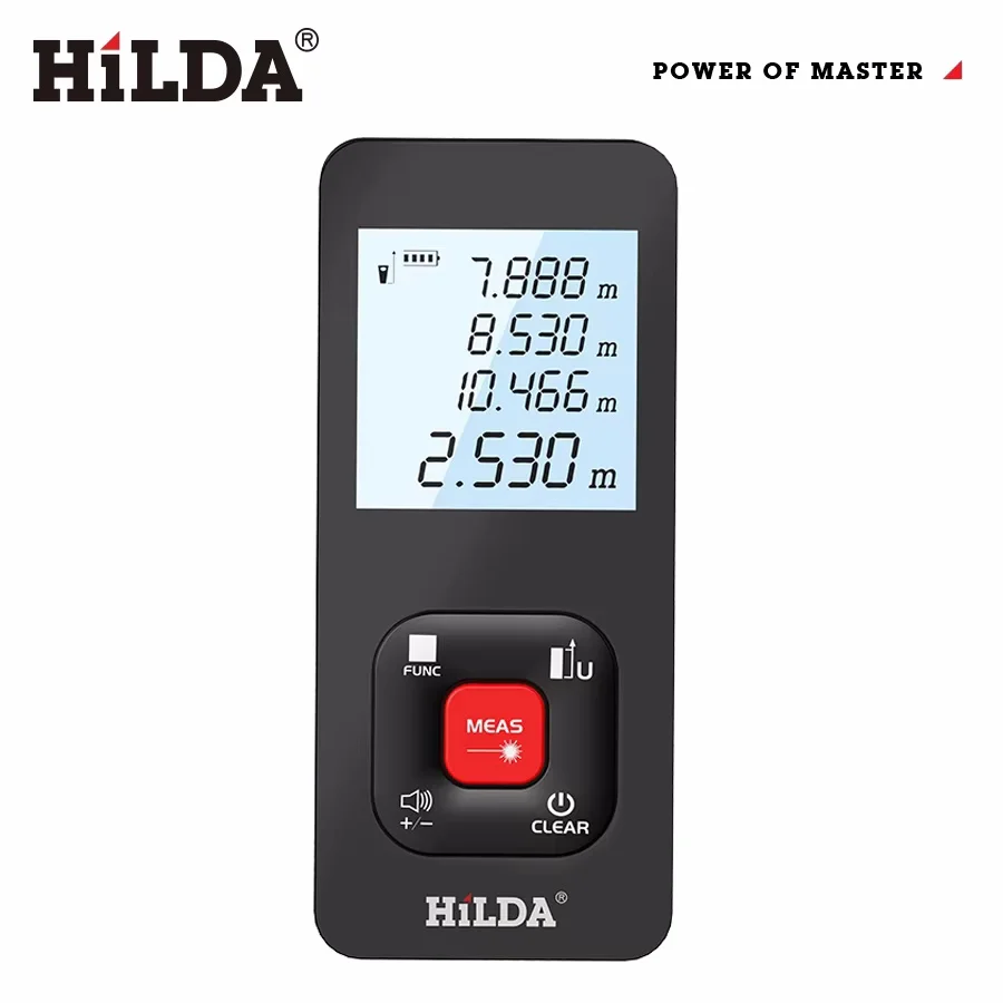 HILDA 50 M/100 M/120 M เลเซอร์ Rangefinder ระยะทางเลเซอร์เทป Range Finder อาคาร Professional เมตรไม้บรรทัดเลเซอร์เครื่องมือทดสอบ