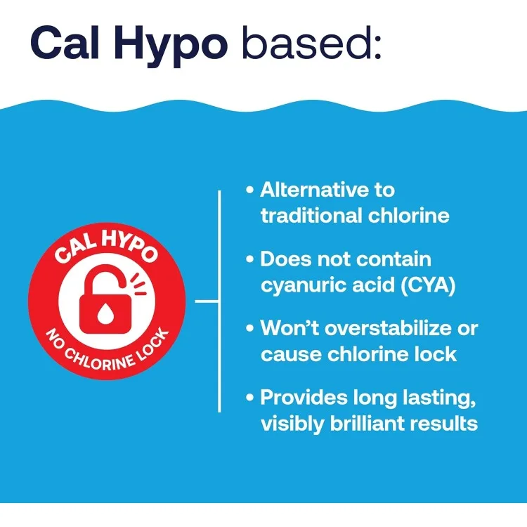 HTH 52037R Pool Care Shock Advanced, Swimming Pool Chemical - Cal Hypo Formula, Prevents Bacteria & Algae, Restores Crystal Clea