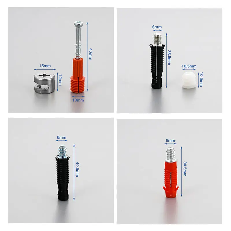 20Sets 3-in-1 Furniture Connector Kit Screws Eccentric Wheel Bolt Nut Fastening System for Woodworking Projects