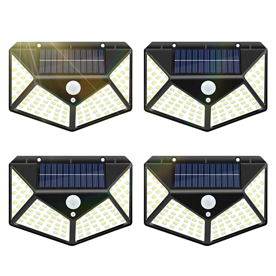 Luces solares LED para exteriores, lámpara Solar externa impermeable, Sensor de movimiento, luces de jardín, energía Solar, luz Solar, patio, pared, farola