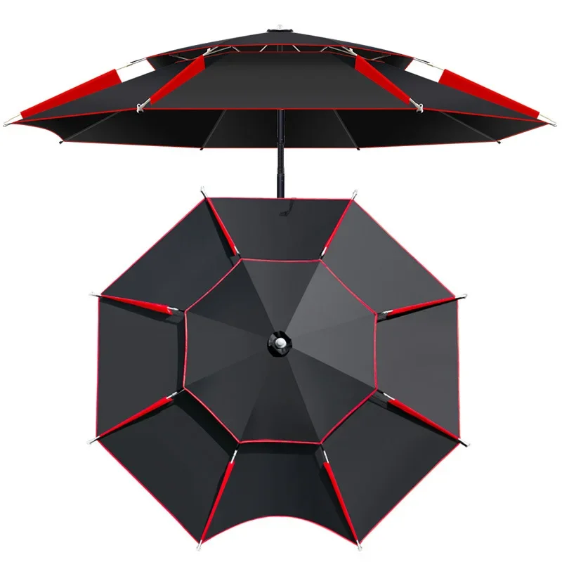 Sombrilla de pesca de 1,8-2,6 M, uso para acampar al aire libre, dirección de ajuste desmontable, parasol a prueba de lluvia para playa
