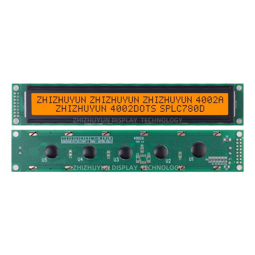 Pantalla LCD 4002A Módulo de visualización 4002 Módulo de cristal líquido LCM Película gris Fuente azul Pantalla de matriz de puntos de carácter