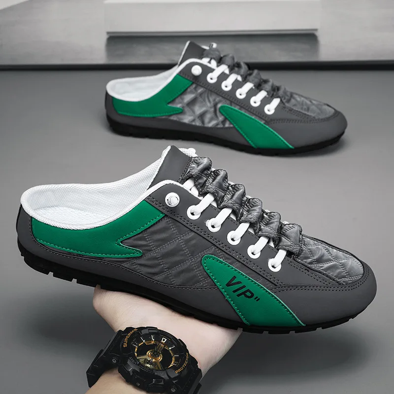 Zapatillas de moda para hombre, zapatos planos informales, zapatillas clásicas de verano, zapatillas planas concisas para hombre, zapatillas sin cordones para hombre