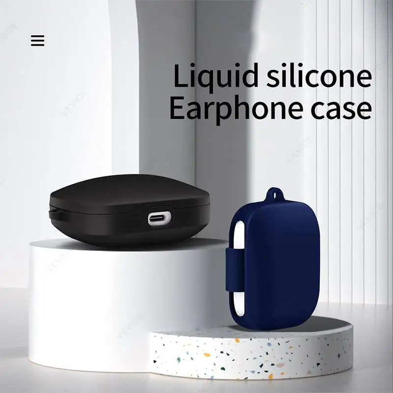 Funda Redmi Buds 5, funda de silicona para auriculares inalámbricos para Xiaomi Redmi Buds 5 Buds5 buds 5, fundas protectoras para auriculares con gancho