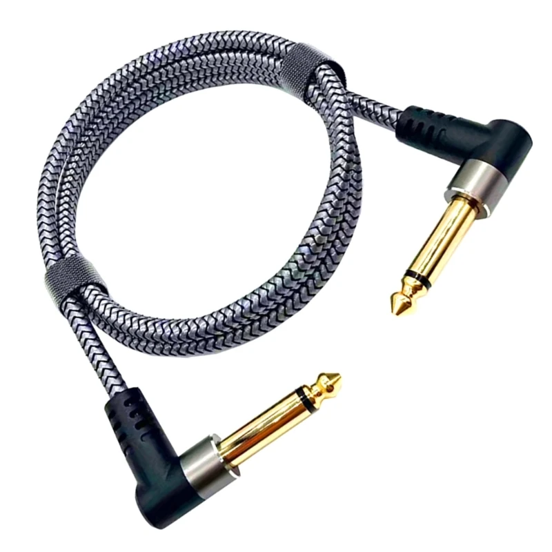 Y1UB Đàn Guitar Miếng Dán Cáp Nhạc Cụ Kết Nối Góc Bàn Đạp Ghi Ta Cáp Tác Dụng Cáp Tiếng Ồn Thấp Che Chắn Cáp Dẫn