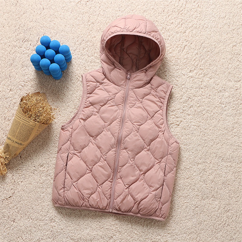 Frauen Ärmellose Mode Mit Kapuze Puffer Jacken 2024 Neue Weibliche Koreanische Slim Fit Ultra Licht Gewicht Unten Weste Mäntel