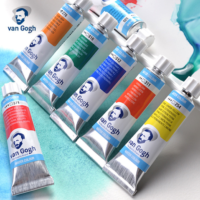 Tubo de pintura de acuarela Original Van Gogh, 10ML, grado universitario, resistente a la luz y sin decoloración, suministros de pintura para estudiantes de arte profesional