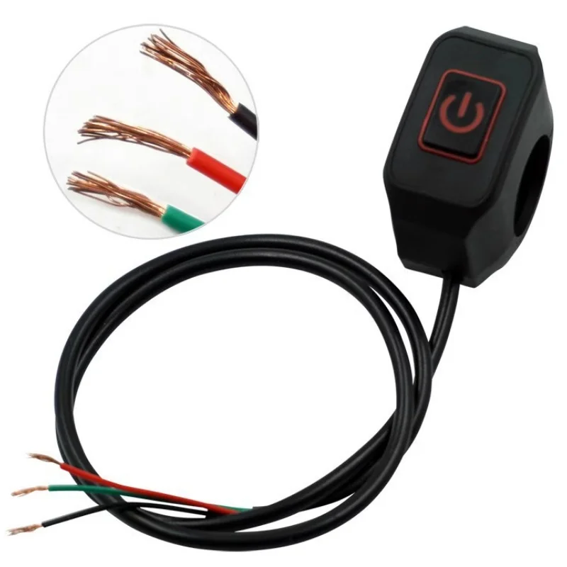 Universele motorfiets stuurschakelaar knop 12V knopconnector schakelaar voor elektrische sterdruk waterdichte schakelaar