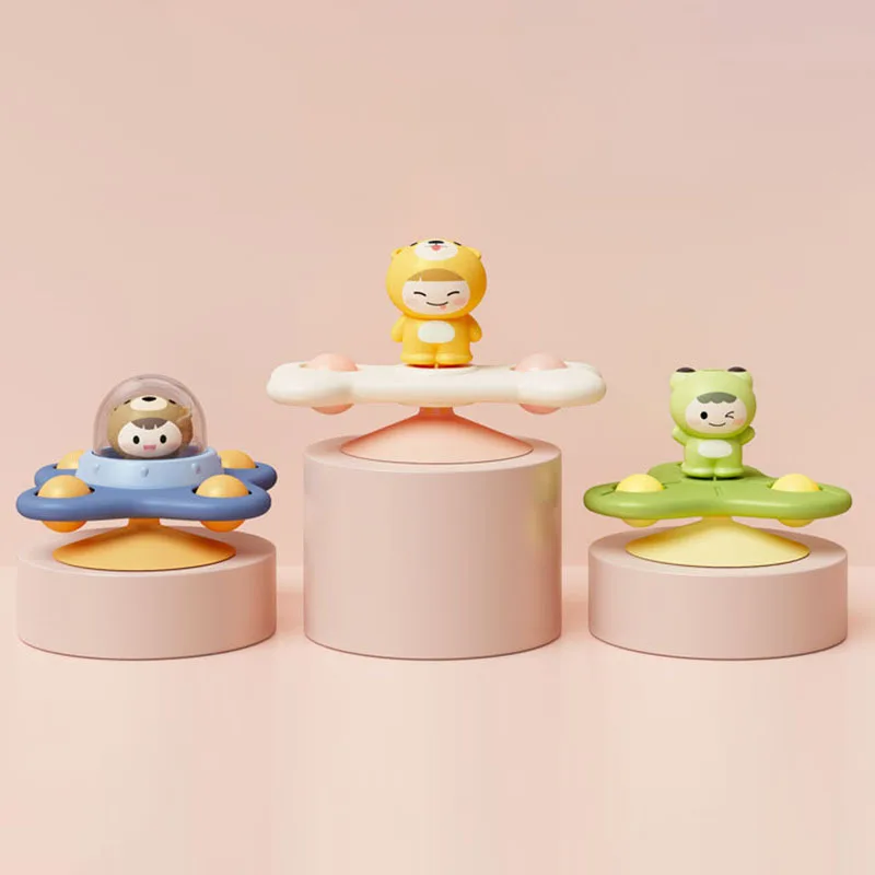 아기 장난감 흡입 컵 스피너 장난감 유아 곰 손 Fidget 스피너 감각 장난감 스트레스 릴리프 아기 게임 회전 딸랑이