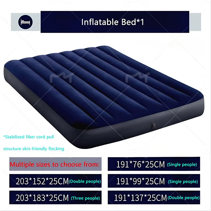 Cama de aire automática, cama inflable para el hogar, colchón de aire individual, cama doble perezosa, colchón de aire portátil para exteriores