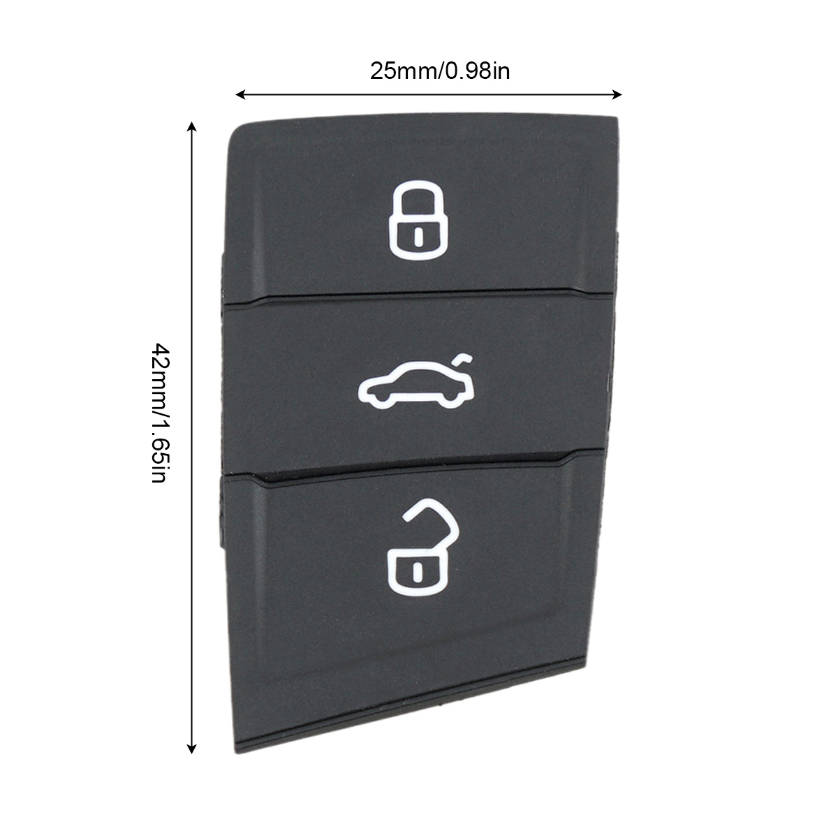 3 ボタン交換用ラバーフリップ車のキーパッドフォブフォルクスワーゲンゴルフ/シュコダオクタビアセアトレオンイビサに適合