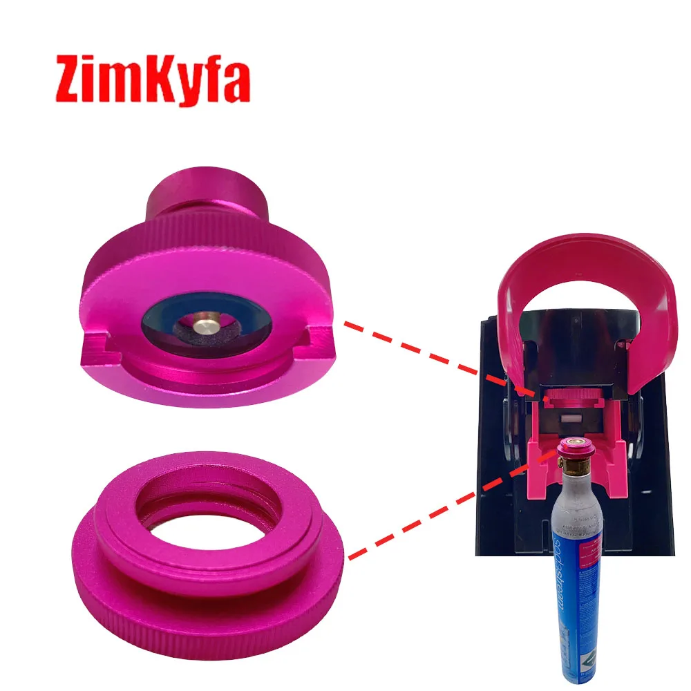 CO2 Convertor Adapter for Sodastream Blue 60L Tr21-4 Threads Cylinder to Pink Quick Connect Sparkling Water Makers DUO/Art/Terra