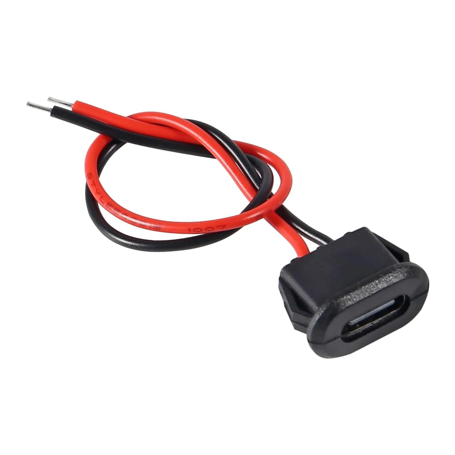 5/10pcs Type-C หญิงแชสซีเชื่อมต่อ USB C หญิงแชสซีโดยตรง CRIMP JACK หญิงชาร์จพอร์ต EXTENSION สายไฟ