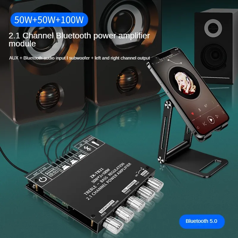 ZK-TB21 2.1 Kanal Bluetooth Digital Power Verstärker Modul High und Low Tone Subwoofer Neutra USB Bluetooth Adapter
