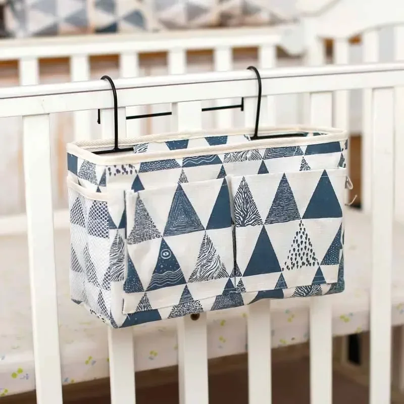 Đầu Giường Túi Trữ Giường Cũi Bên Túi Treo Caddy Đầu Giường Đồ Chơi Sắp Xếp Lưu Trữ Tã Có Giá Đỡ Túi Cũi Túi Xách Phụ Kiện