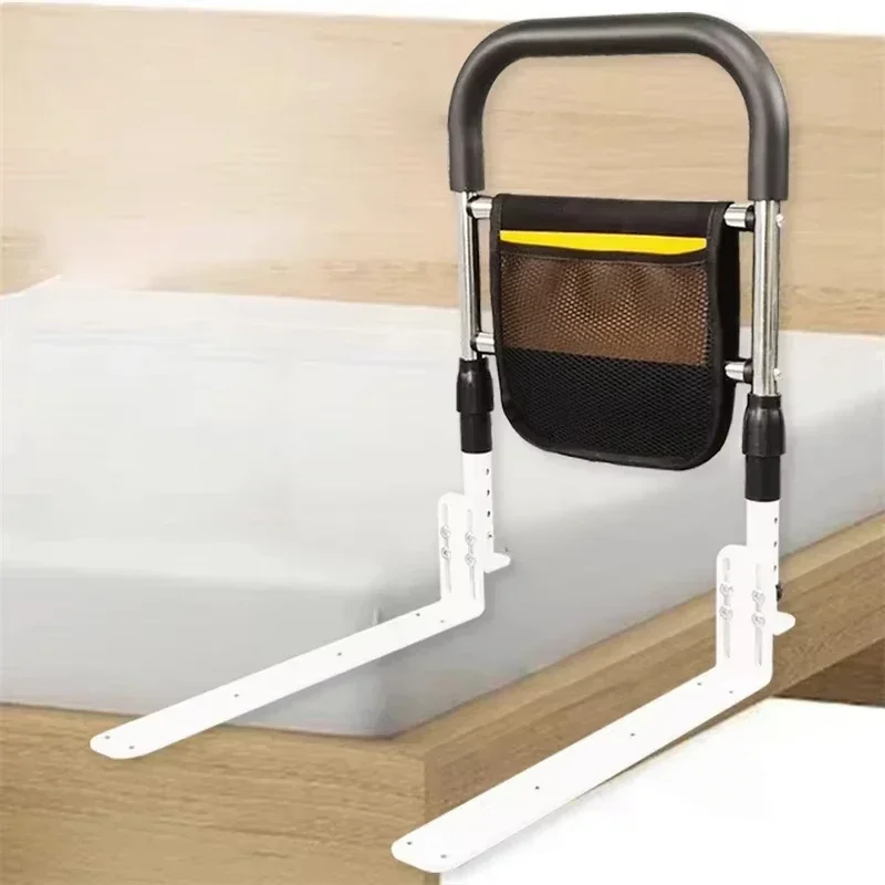 Idosos levam-se auxílio cabeceira idosos levantar trilhos de cama sênior de aço inoxidável simples ajustável cama embutida guarda-corpo especial