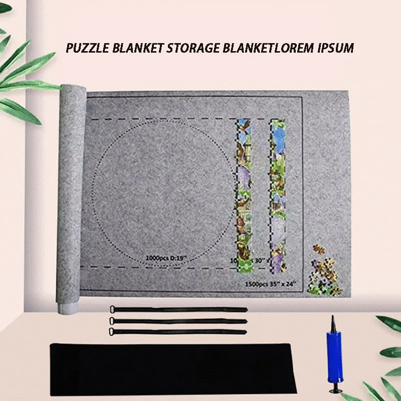 Puzzles Mat Jigsaw Roll Felt Mat Play mat Puzzles Blanket For Up to 3000 Pieces Puzzle Accessories Portable Travel Storage bag