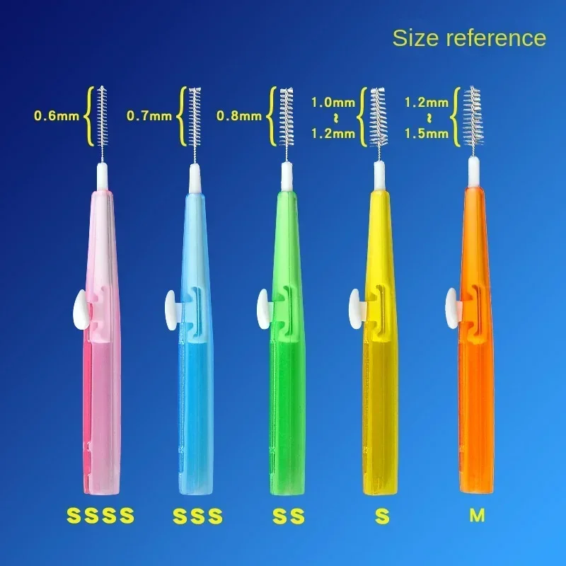 30Pcs/Box Toothpick Dental Interdental Brush 0.6-1.5Mm Cleaning Between Teeth Oral Care Orthodontic I Shape Tooth Floss