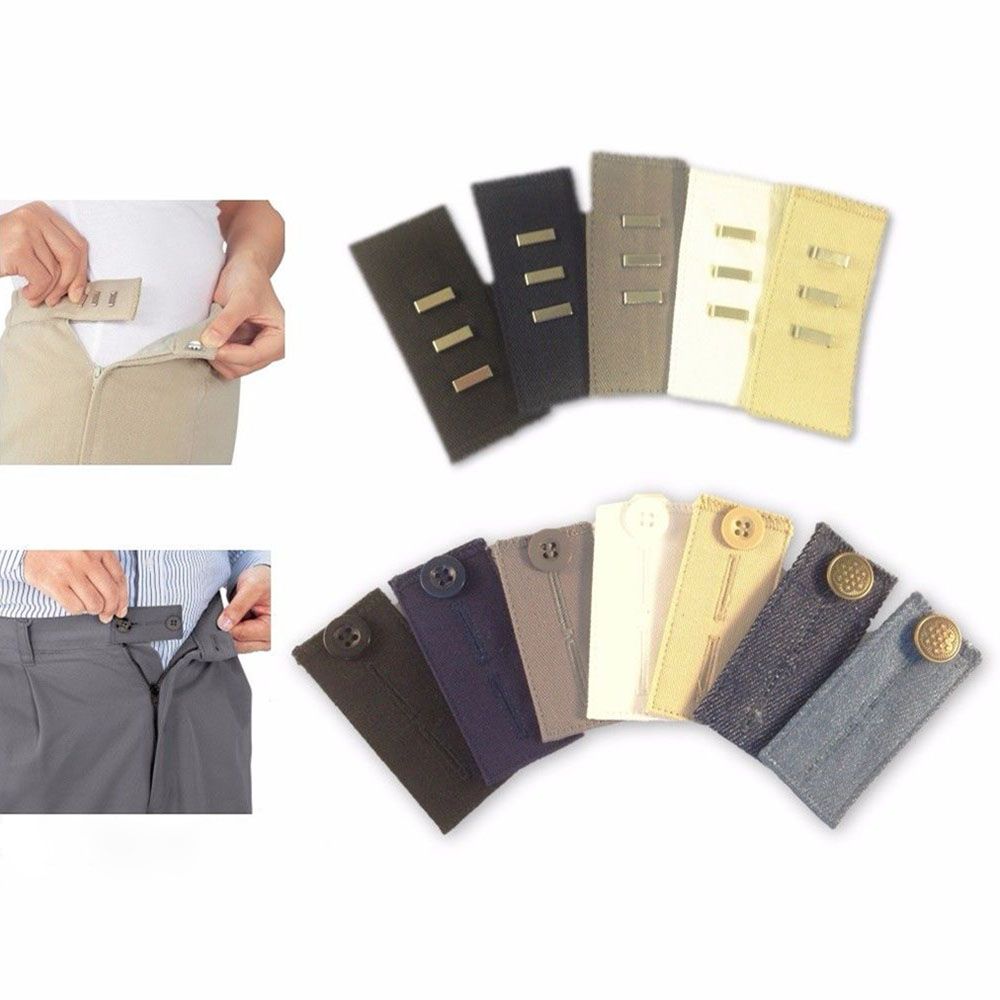 Unisex Taillenband Hose Extender Gürtel Enge Hosen Jeans Röcke Mutterschaft Knopfhaken Bekleidungszubehör