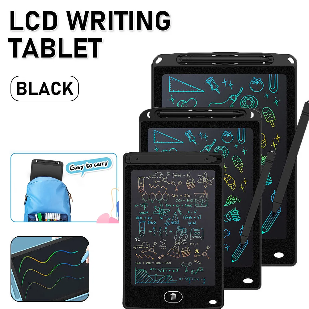 New 8.5" /12" Drawing Board LCD Writing Tablet For Kids Montessori Educational Toys Student Magic Blackboard Birthday Xmas Gift